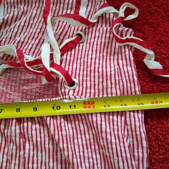 Zara lace up knit stripe maxi dress NWOT - Picture 9 of 13